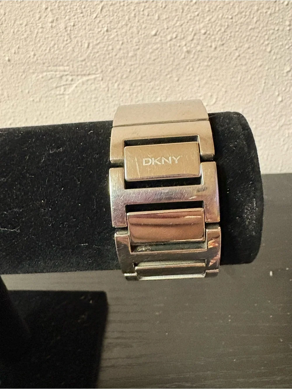 DKNY T10603 Stainless Steel Rectangular Cuff Bracelet Watch Untested